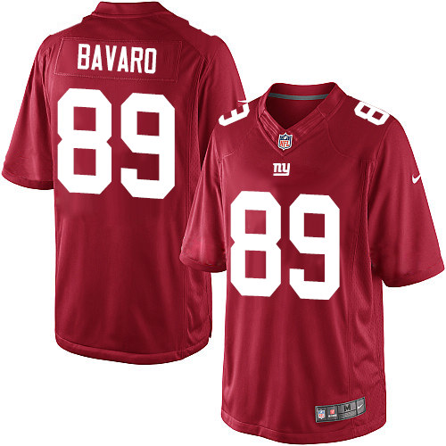 Men's Limited Mark Bavaro Nike Jersey Red Alternate - #89 NFL New York Giants